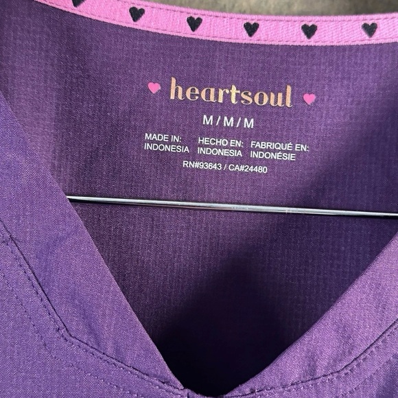 NEW HEART SOUL PURPLE SCRUB SET - Picture 5 of 6